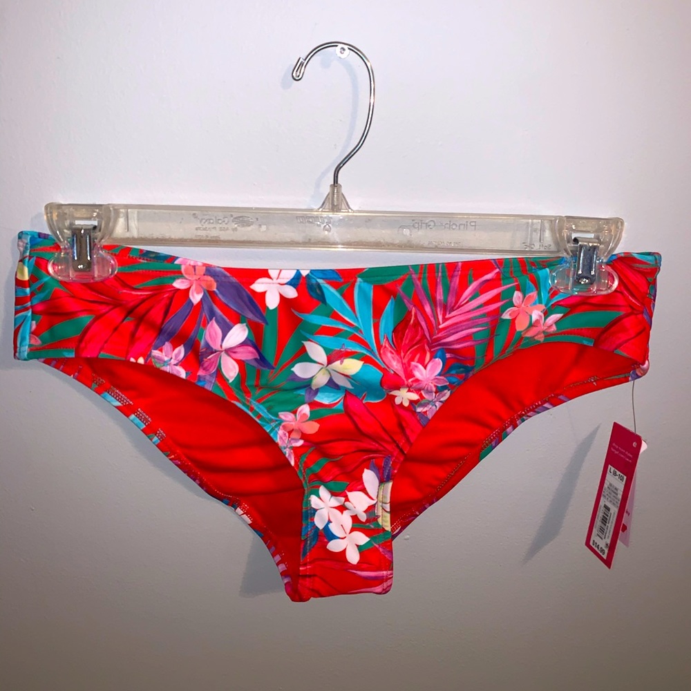 TROPICAL RED BIKINI BOTTOM